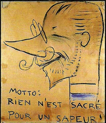 Carl Larsson sjalfportratt ur serien mina konstnarskamrater-karikatyrer France oil painting art